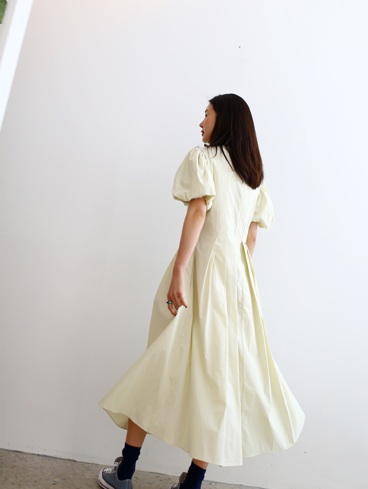 버넷 퍼프 드레스(2color)